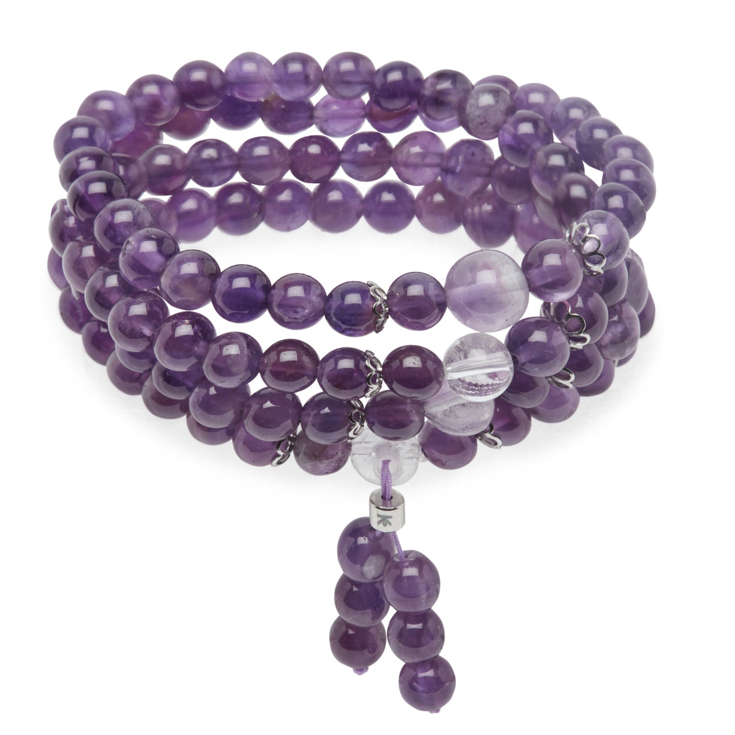 Bracelet Mala Bouddhiste en Améthyste