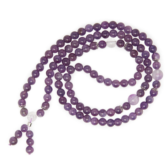 Bracelet Mala Bouddhiste en Améthyste
