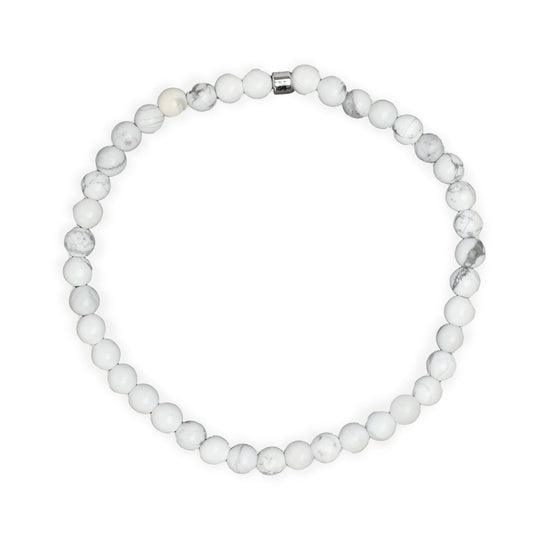 Mini Bracelet "Energie" en Howlite Blanche